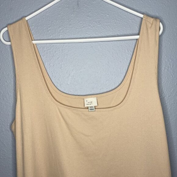 A New Day Peach Crew Top High Low Dress Size XXL - Picture 3 of 9
